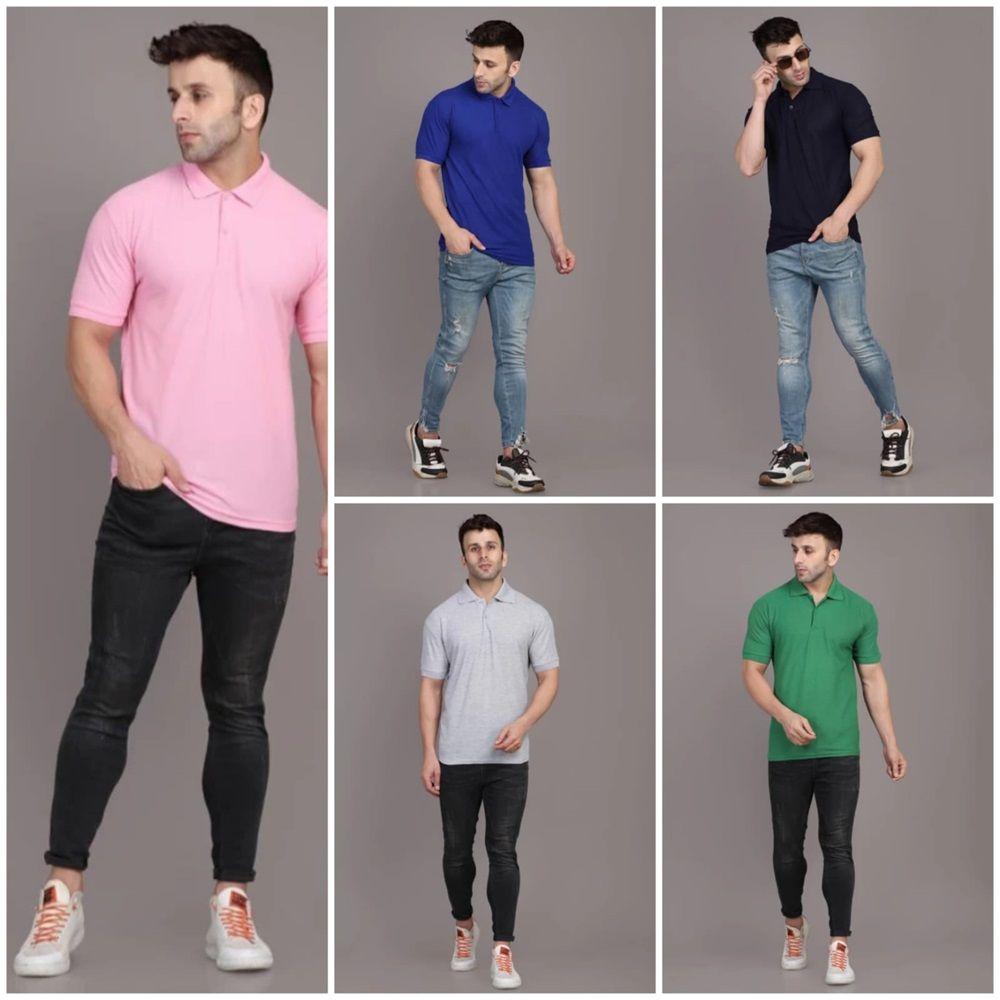 Men's Pack Of 5 Half Sleeves Polo Neck T-shirt