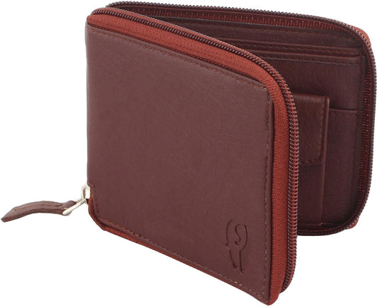 SAMTROH Men Brown Artificial Leather Wallet (5 Card Slots)