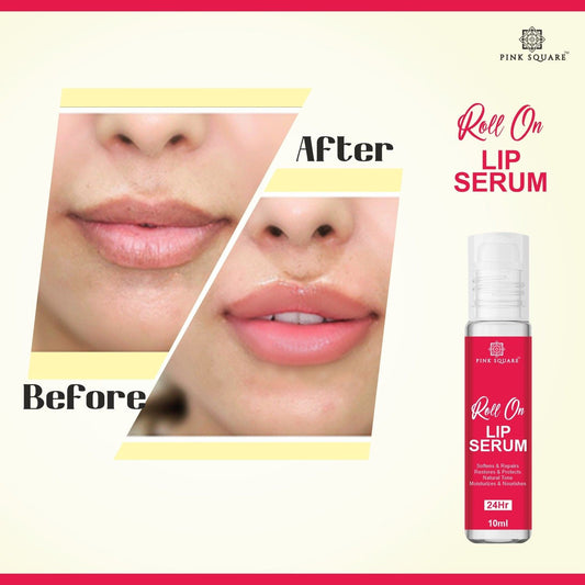Lip Serum Roll On, - Advanced Brightening Therapy for Soft, Moisturised Lips With Glossy & Shine- 10ml