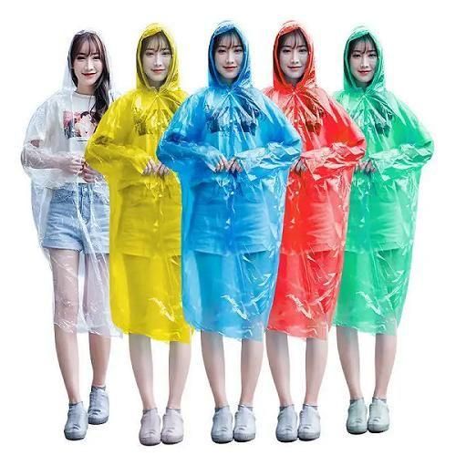 Knee -Length solid color Raincard pack of - 2
