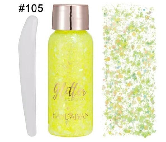 Body and Face Sparkling Glitter Gel with Smear Spoon