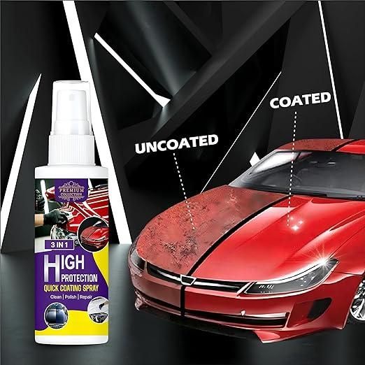 Polish Spray 3 in 1 High Protection Quick Car Coating Spray 200ml (Pack of 1)